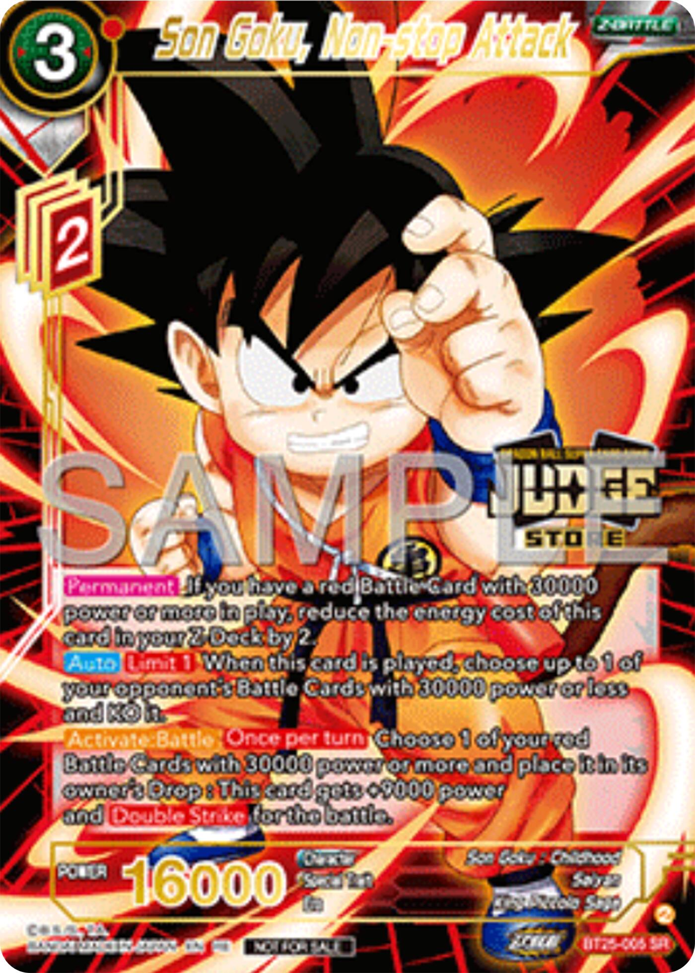 Son Goku, Non-stop Attack (Judge Pack Vol.17) (Store) (BT25-005) [Tournament Promotion Cards] | Pegasus Games WI