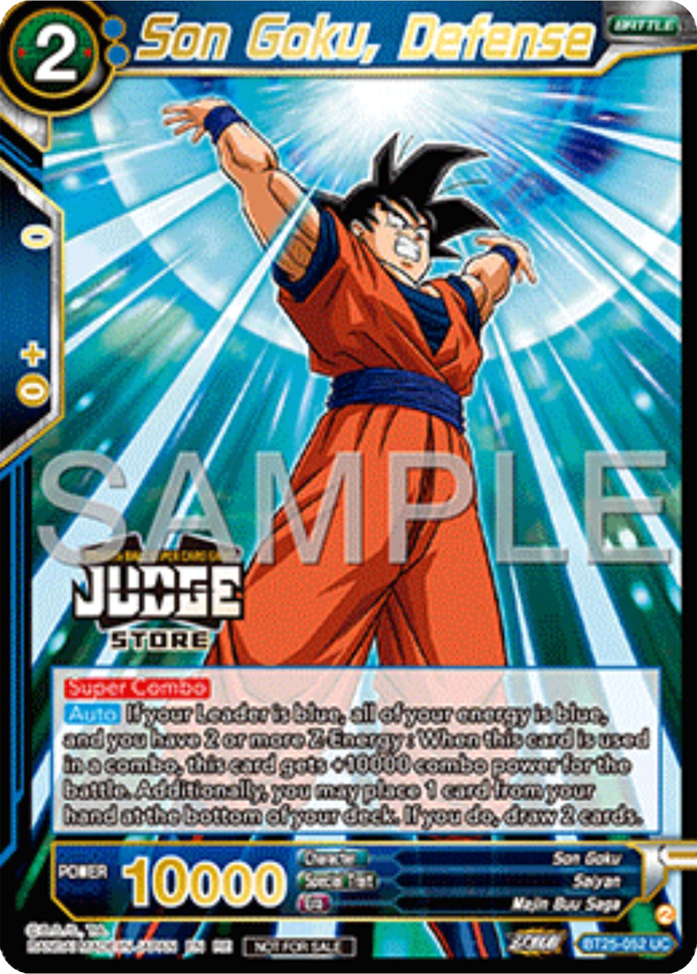 Son Goku, Defense (Judge Pack Vol.17) (Store) (BT25-052) [Tournament Promotion Cards] | Pegasus Games WI