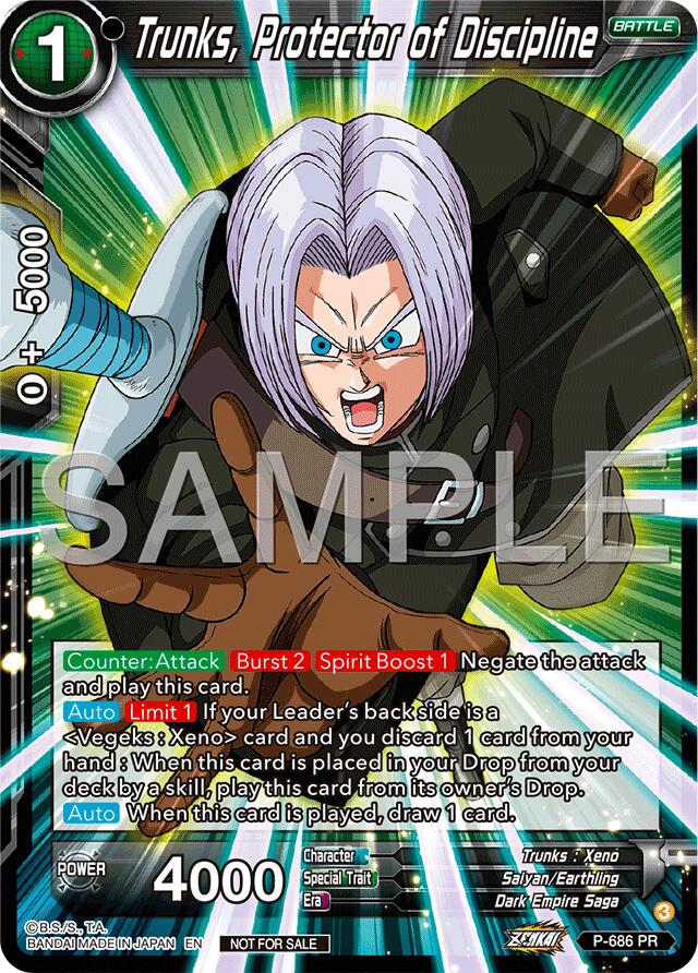 Trunks, Protector of Discipline (Zenkai Series Tournament Pack Vol.12) (P-686) [Tournament Promotion Cards] | Pegasus Games WI