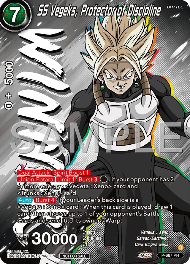 SS Vegeks, Protector of Discipline (Zenkai Series Tournament Pack Vol.12) (Winner) (P-687) [Tournament Promotion Cards] | Pegasus Games WI