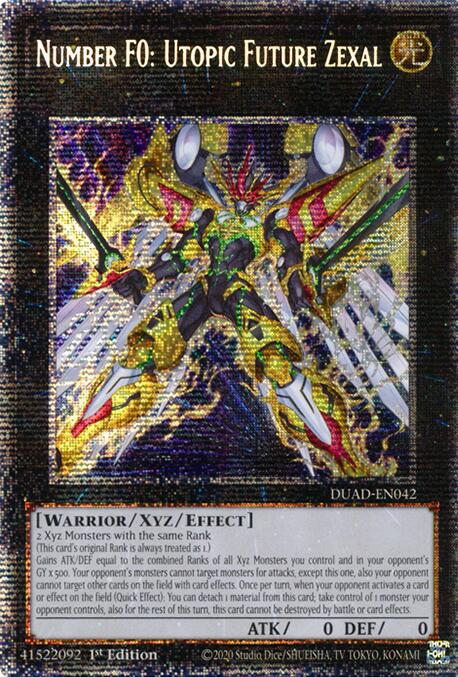 Number F0: Utopic Future Zexal (Starlight Rare) [DUAD-EN042] Starlight Rare | Pegasus Games WI