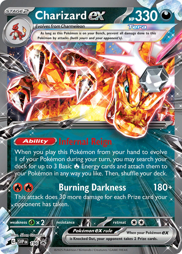 Charizard EX (196) [Scarlet & Violet: Black Star Promos] | Pegasus Games WI