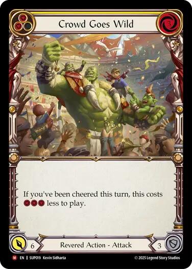 Crowd Goes Wild [SUP019] (Super Slam)  Rainbow Foil | Pegasus Games WI