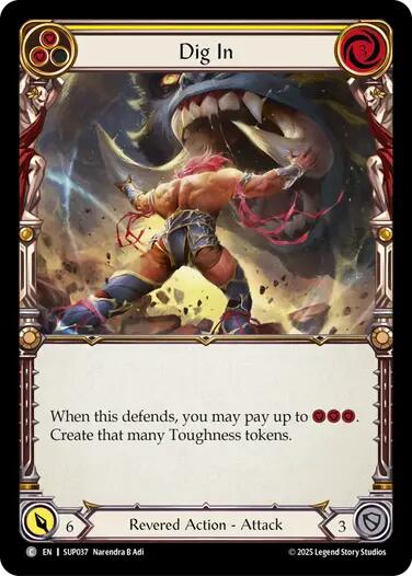 Dig In (Yellow) [SUP037] (Super Slam)  Rainbow Foil | Pegasus Games WI