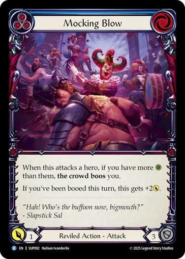 Mocking Blow (Blue) [SUP092] (Super Slam)  Rainbow Foil | Pegasus Games WI