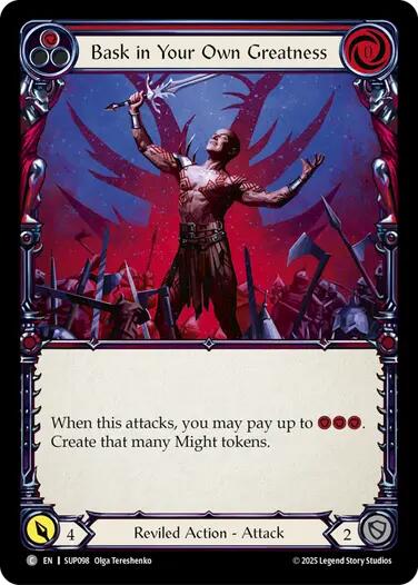 Bask in Your Own Greatness (Red) [SUP098] (Super Slam)  Rainbow Foil | Pegasus Games WI