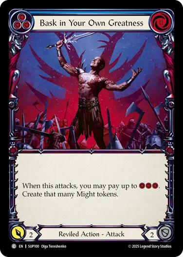 Bask in Your Own Greatness (Blue) [SUP100] (Super Slam)  Rainbow Foil | Pegasus Games WI