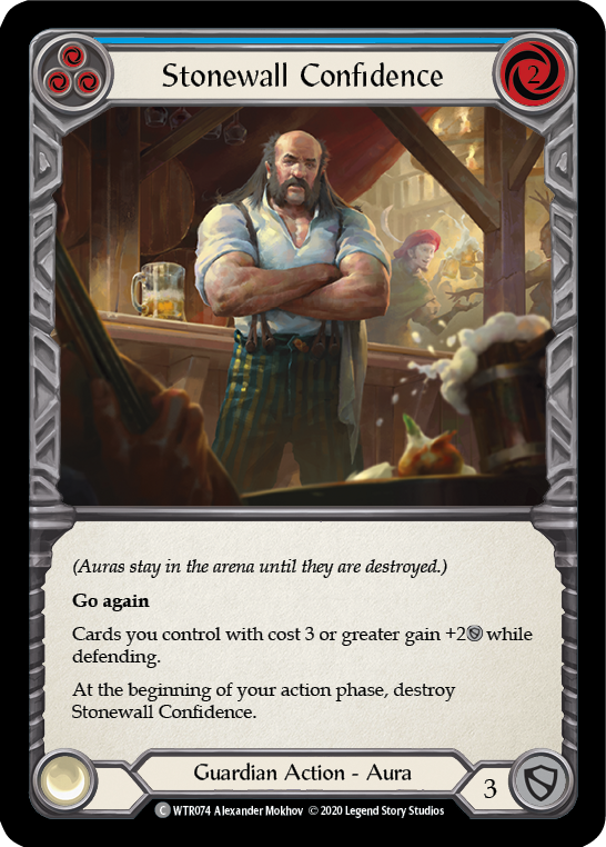Stonewall Confidence (Blue) [U-WTR074] (Welcome to Rathe Unlimited)  Unlimited Rainbow Foil | Pegasus Games WI