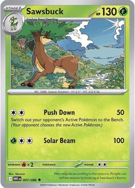 Sawsbuck (007/086) [Scarlet & Violet: White Flare] | Pegasus Games WI