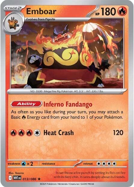 Emboar (013/086) [Scarlet & Violet: White Flare] | Pegasus Games WI