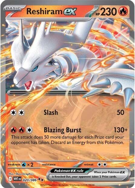 Reshiram ex (020/086) [Scarlet & Violet: White Flare] | Pegasus Games WI