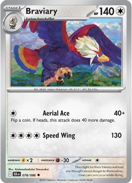 Braviary (078/086) [Scarlet & Violet: Black Bolt] | Pegasus Games WI