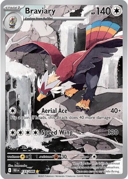 Braviary (155/086) [Scarlet & Violet: Black Bolt] | Pegasus Games WI