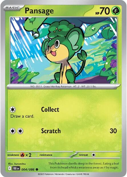 Pansage (004/086) [Scarlet & Violet: Black Bolt] | Pegasus Games WI