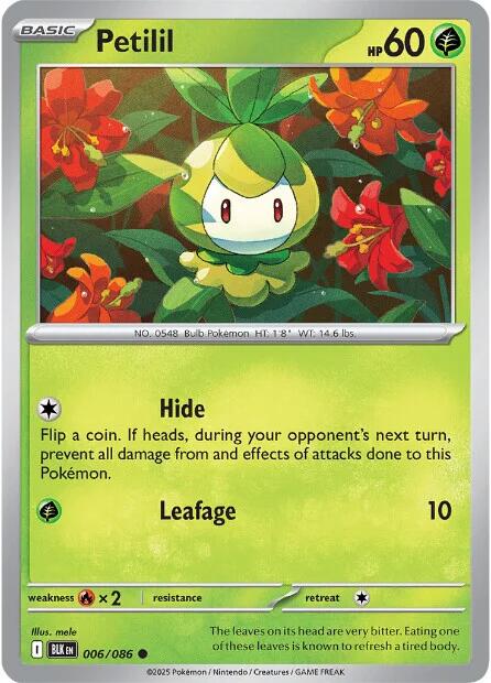 Petilil (006/086) [Scarlet & Violet: Black Bolt] | Pegasus Games WI