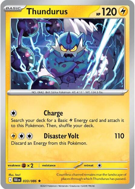 Thundurus (033/086) [Scarlet & Violet: Black Bolt] | Pegasus Games WI