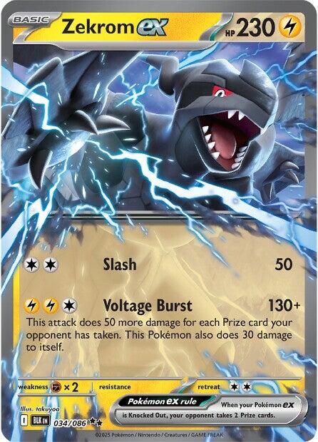 Zekrom ex (034/086) [Scarlet & Violet: Black Bolt] | Pegasus Games WI