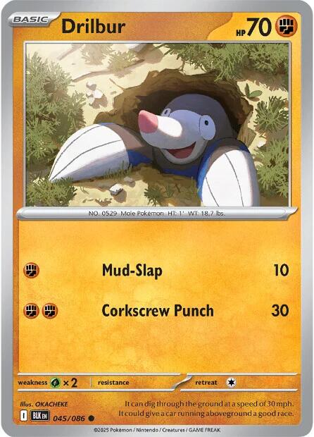 Drilbur (045/086) [Scarlet & Violet: Black Bolt] | Pegasus Games WI