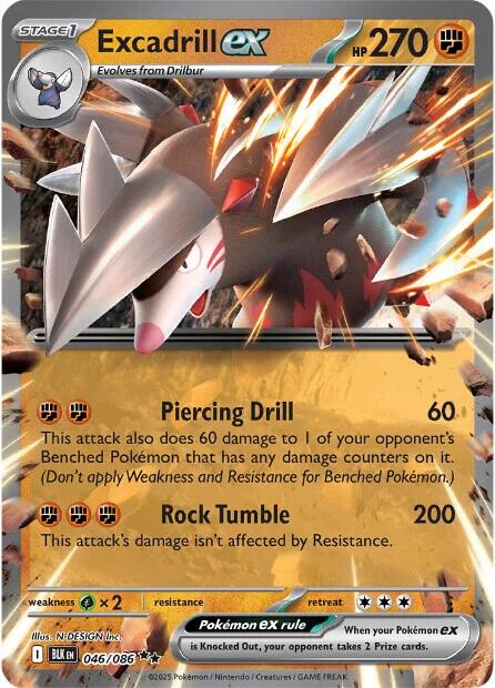 Excadrill ex (046/086) [Scarlet & Violet: Black Bolt] | Pegasus Games WI