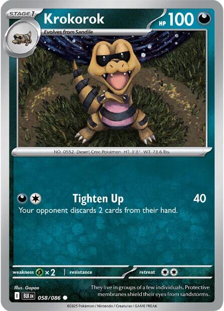 Krokorok (058/086) [Scarlet & Violet: Black Bolt] | Pegasus Games WI