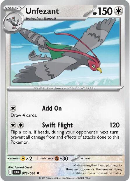 Unfezant (073/086) [Scarlet & Violet: Black Bolt] | Pegasus Games WI