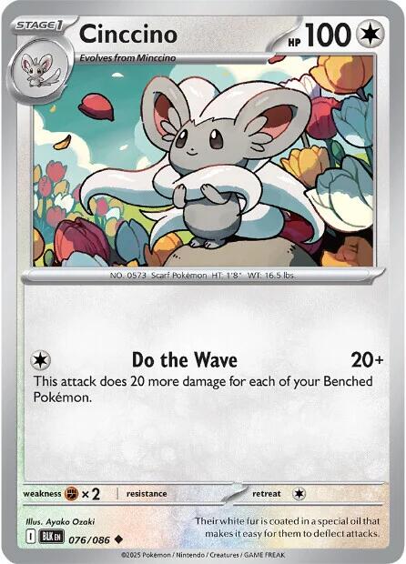 Cinccino (076/086) [Scarlet & Violet: Black Bolt] | Pegasus Games WI