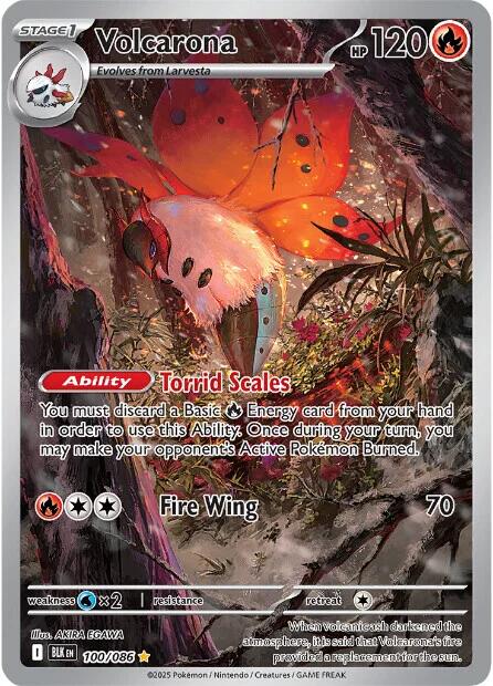 Volcarona (100/086) [Scarlet & Violet: Black Bolt] | Pegasus Games WI