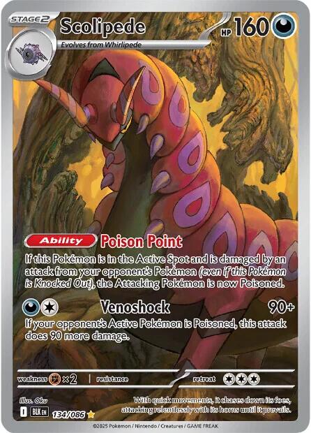 Scolipede (134/086) [Scarlet & Violet: Black Bolt] | Pegasus Games WI