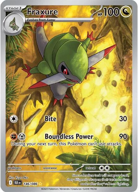 Fraxure (146/086) [Scarlet & Violet: Black Bolt] | Pegasus Games WI