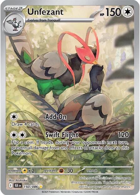 Unfezant (150/086) [Scarlet & Violet: Black Bolt] | Pegasus Games WI