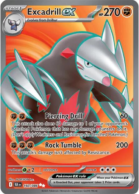 Excadrill ex (160/086) [Scarlet & Violet: Black Bolt] | Pegasus Games WI