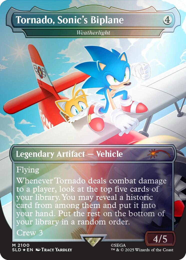 Tornado, Sonic's Biplane - Weatherlight (Rainbow Foil) [Secret Lair Drop Series] | Pegasus Games WI
