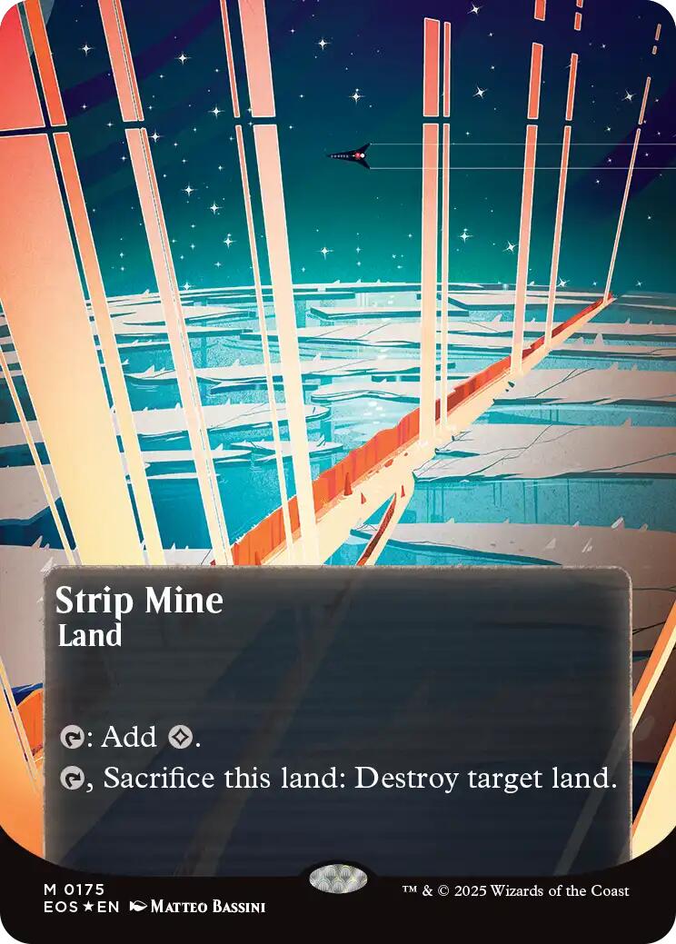 Strip Mine (0175) (Borderless) (Galaxy Foil) [Edge of Eternities: Stellar Sights] | Pegasus Games WI