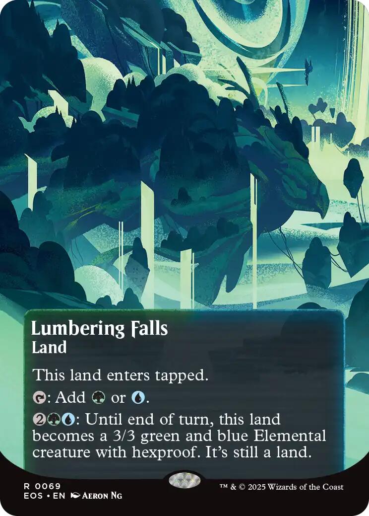 Lumbering Falls (0069) (Borderless) [Edge of Eternities: Stellar Sights] | Pegasus Games WI