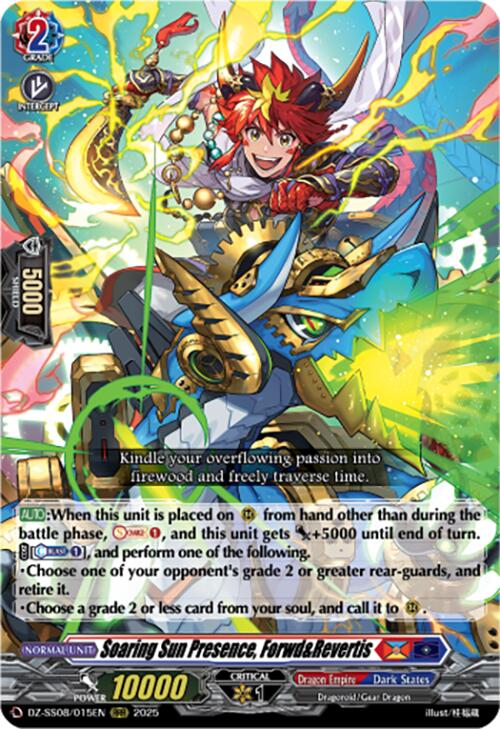 Soaring Sun Presence, Forwd&Revertis (RRR) (DZ-SS08/015EN) [Festival Booster 2025] | Pegasus Games WI