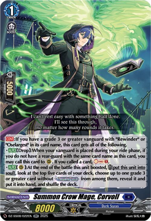 Summon Crow Mage, Corvoll (DZ-SS08/022EN) [DZ-SS08: Festival Booster 2025] | Pegasus Games WI