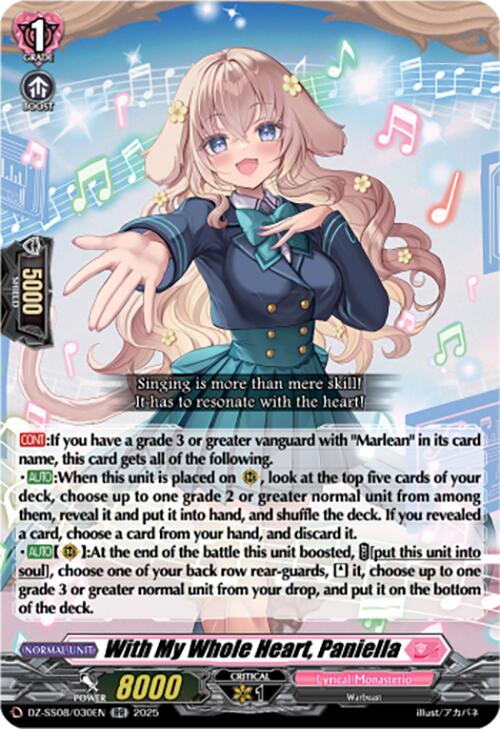 With My Whole Heart, Paniella (DZ-SS08/030EN) [DZ-SS08: Festival Booster 2025] | Pegasus Games WI