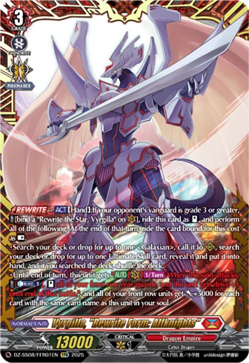 Vyrgilla, "Rewrite Form: Alfknights" (DZ-SS08/FFR01EN) [DZ-SS08: Festival Booster 2025] | Pegasus Games WI
