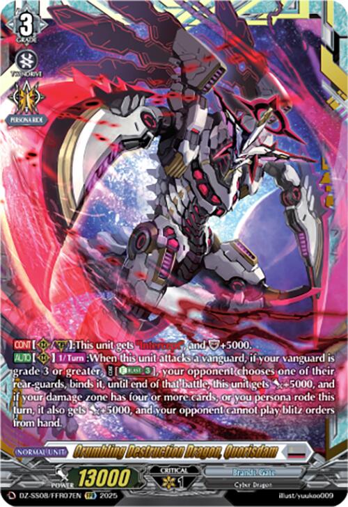 Crumbling Destruction Dragon, Quorisdam (DZ-SS08/FFR07EN) [Festival Booster 2025] | Pegasus Games WI