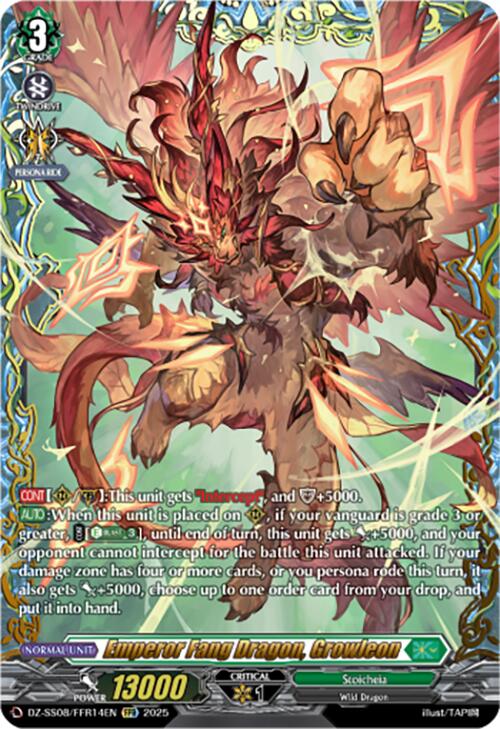 Emperor Fang Dragon, Growleon (DZ-SS08/FFR14EN) [DZ-SS08: Festival Booster 2025] | Pegasus Games WI