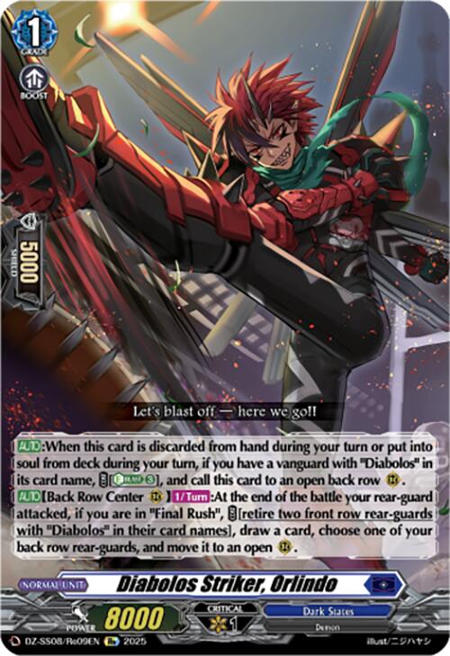 Diabolos Striker, Orlindo (DZ-SS08/Re09EN) [DZ-SS08: Festival Booster 2025] | Pegasus Games WI