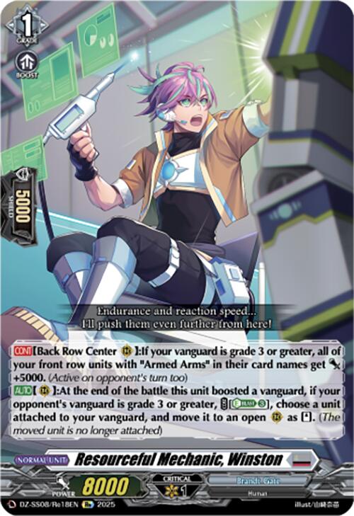 Resourceful Mechanic, Winston (DZ-SS08/Re18EN) [DZ-SS08: Festival Booster 2025] | Pegasus Games WI