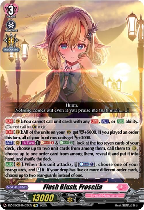 Flush Blush, Froselia (DZ-SS08/Re33EN) [DZ-SS08: Festival Booster 2025] | Pegasus Games WI