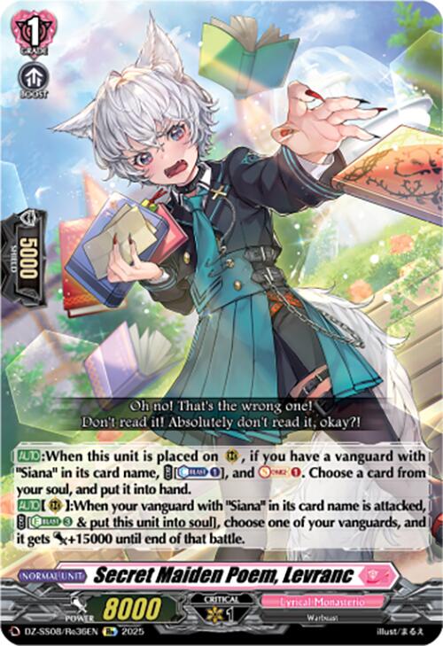 Secret Maiden Poem, Levranc (DZ-SS08/Re36EN) [DZ-SS08: Festival Booster 2025] | Pegasus Games WI
