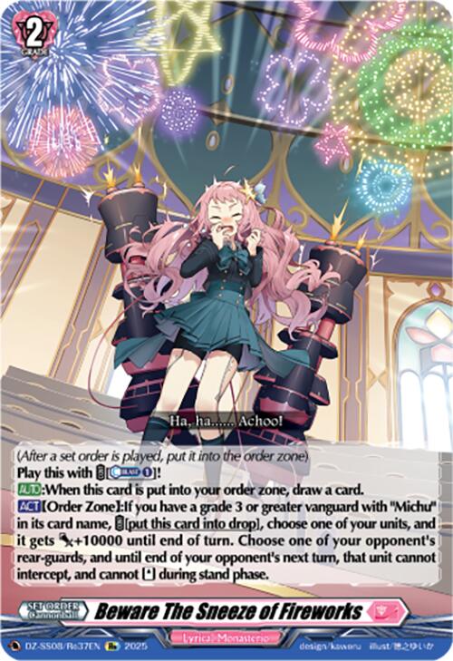 Beware The Sneeze of Fireworks (DZ-SS08/Re37EN) [DZ-SS08: Festival Booster 2025] | Pegasus Games WI