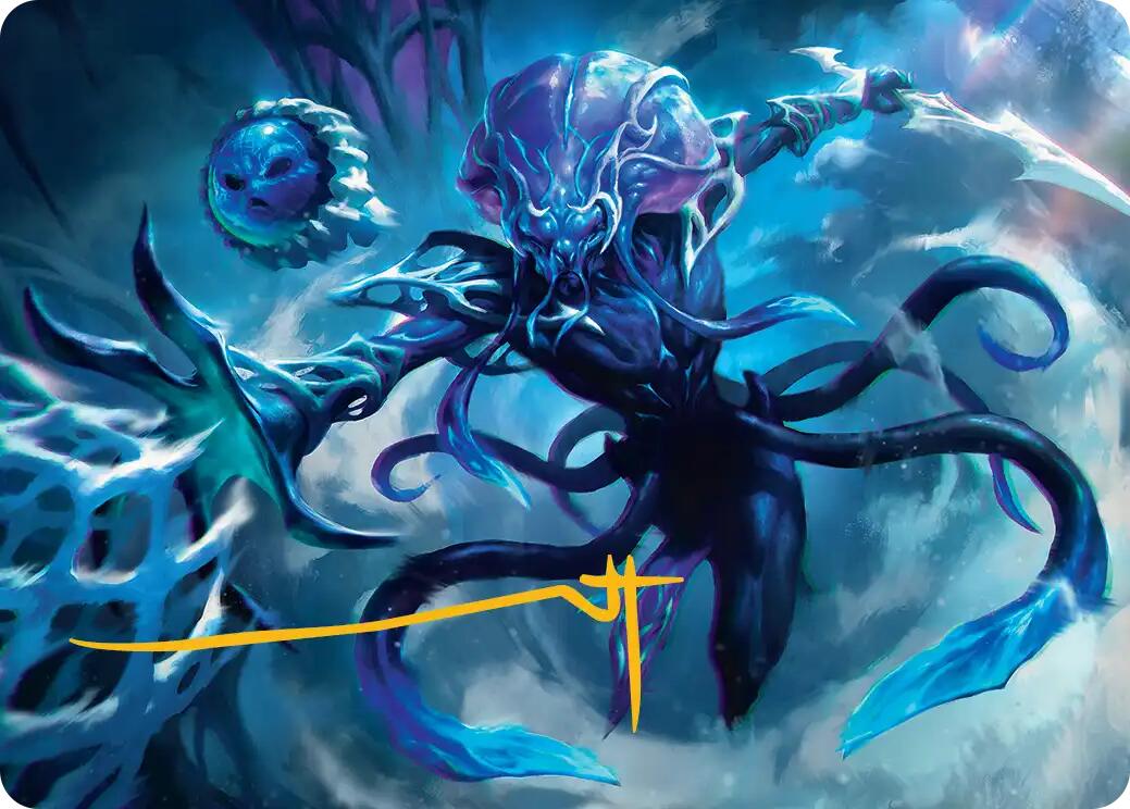 Illvoi Galeblade Art Card (Gold-Stamped Signature) [Edge of Eternities Art Series] | Pegasus Games WI