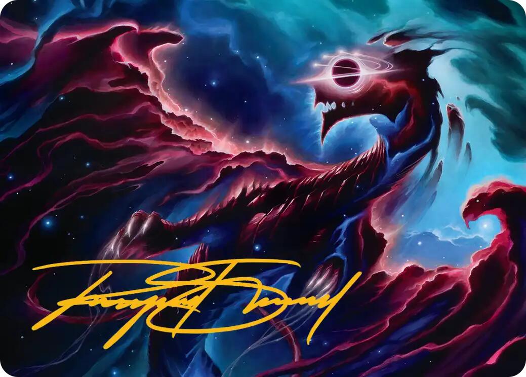 Nova Hellkite Art Card (18/54) (Gold-Stamped Signature) [Edge of Eternities Art Series] | Pegasus Games WI