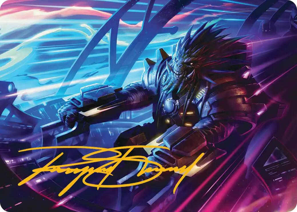 Tannuk, Steadfast Second Art Card (Gold-Stamped Signature) [Edge of Eternities Art Series] | Pegasus Games WI