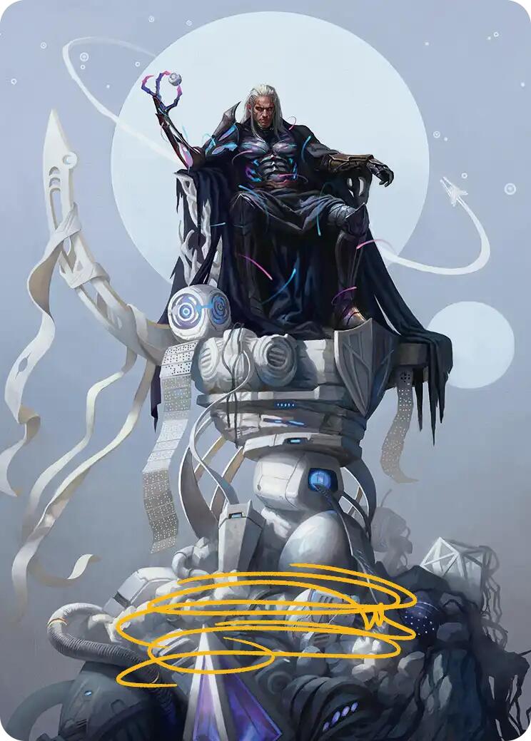 Tezzeret, Cruel Captain Art Card (35/54) (Gold-Stamped Signature) [Edge of Eternities Art Series] | Pegasus Games WI