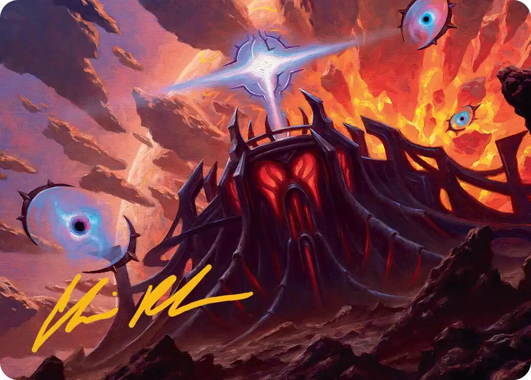 Secluded Starforge Art Card (Gold-Stamped Signature) [Edge of Eternities Art Series] | Pegasus Games WI
